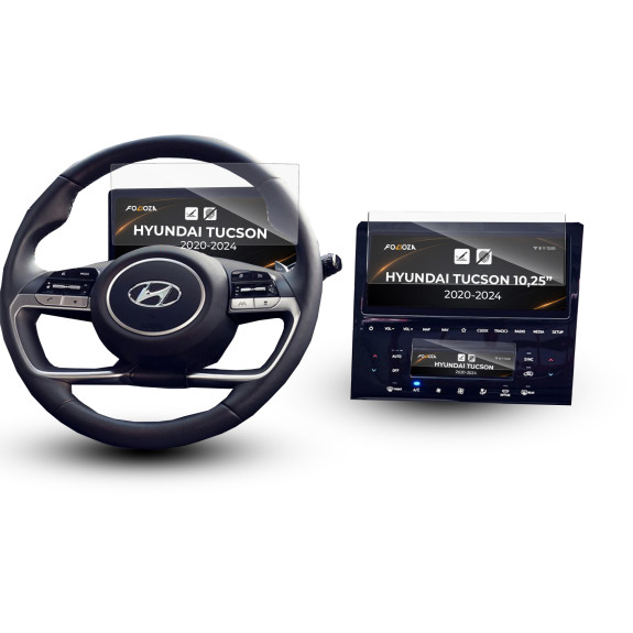 Zestaw 3x folii na wyświetlacze Hyundai Tucson 10,25" 2020-2024