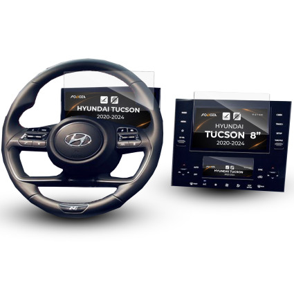 Zestaw 3x folii na wyświetlacze Hyundai Tucson 8" 2020-2024