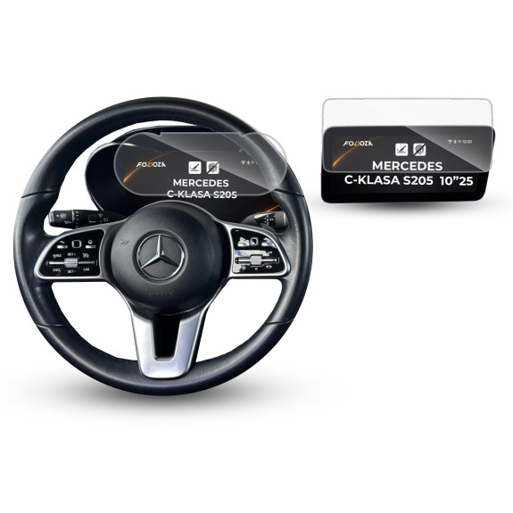 Folia na ekran i licznik Mercedes C klasa S205 10,25” 2018-2021