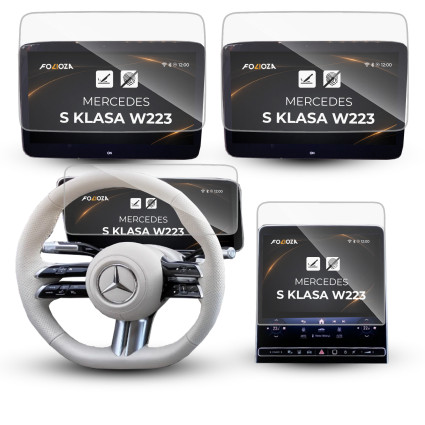 Zestaw 4x folii na wyświetlacze Mercedes S-klasa W223 2020-2026