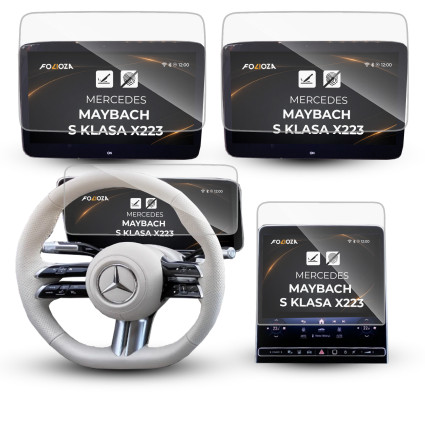 Zestaw 4x folii na wyświetlacze Mercedes Maybach S-klasa X223 2020-2026