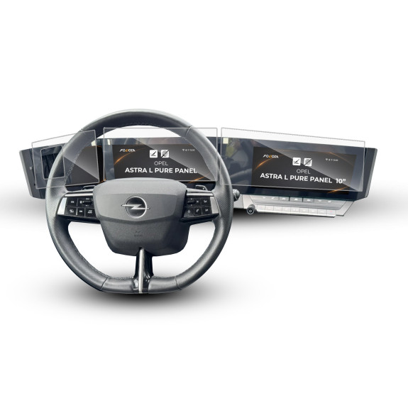 Zestaw 3x folii na ekrany Opel Astra L Pure Panel 10" 2021-2026