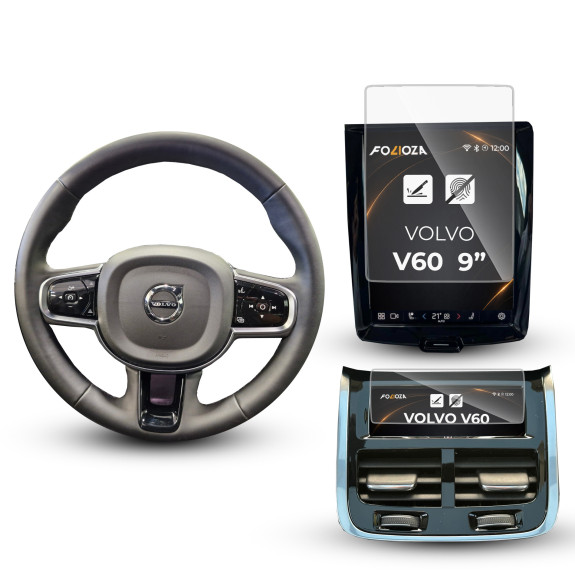 Folia na ekran i panel klimatyzacji tył Volvo V60 9” 2018-2024