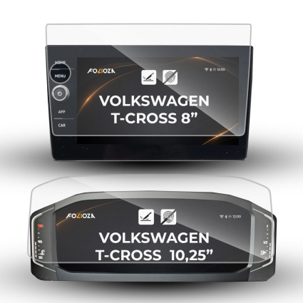 Folia na ekran 8" i licznik 10,25" Volkswagen T-Cross 2019-2026