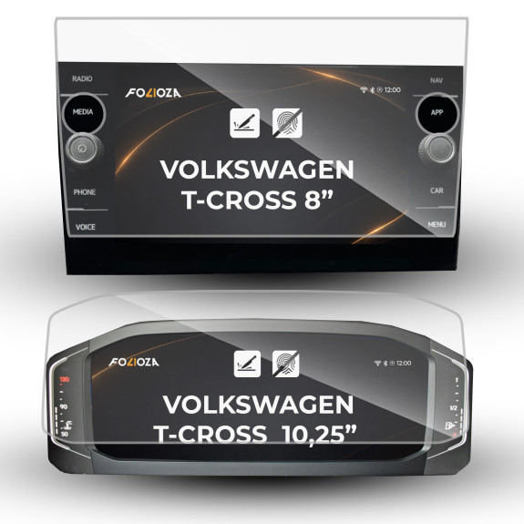 Folia na ekran 8" i licznik 10,25" Volkswagen T-Cross 2019-2023