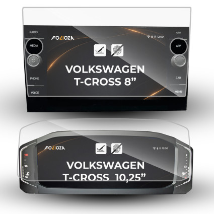 Folia na ekran 8" i licznik 10,25" Volkswagen T-Cross 2019-2023
