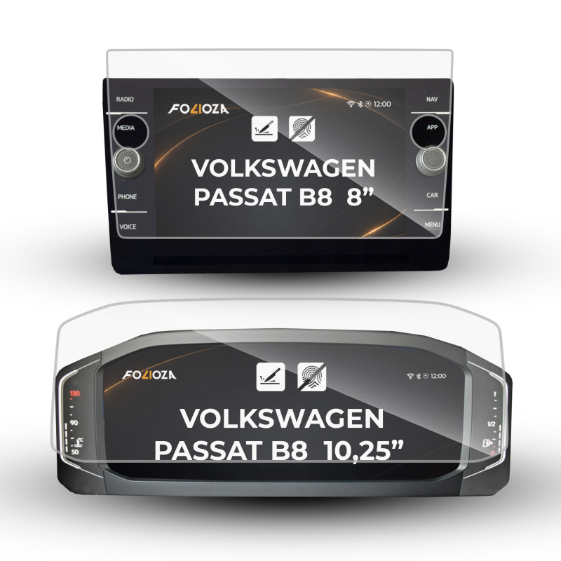 Folia na ekran 8" i licznik 10,25" Volkswagen Passat B8 2019-2023