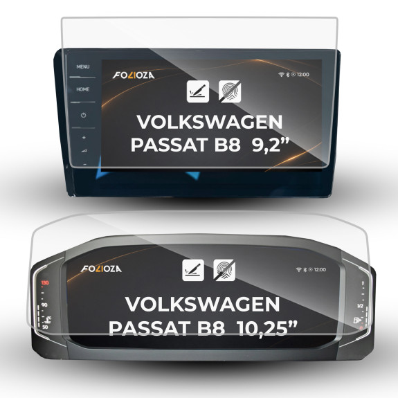 Folia na ekran 9,2" i licznik 10,25" Volkswagen Passat B8 2019-2023