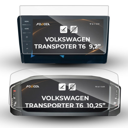 Folia na ekran 9,2" i licznik 10,25" Volkswagen Transporter T6 2019-2024
