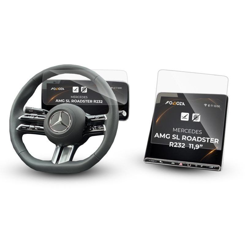 Folia na ekran i licznik Mercedes AMG SL Roadster R232 11,9” 2021-2026